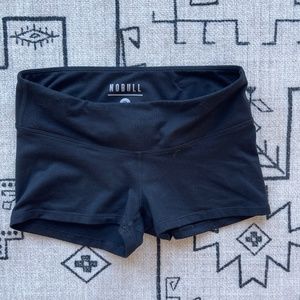 NOBULL Mid-Rise Black Crop Shorts